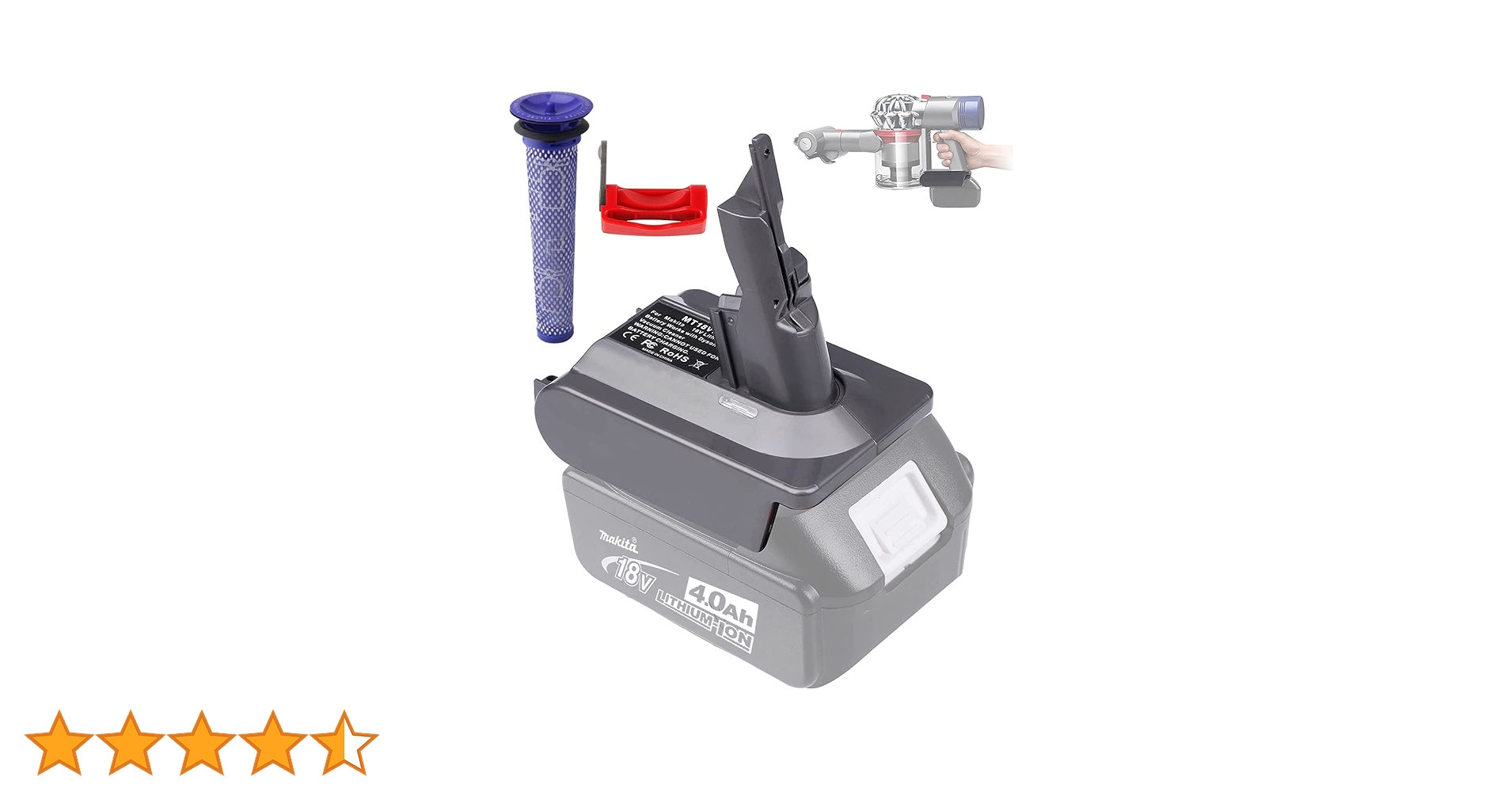 Amazon.co.jp: ダイソンV7バッテリーアダプター マキタ18Vリチウム電池